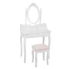 Toucador LILLIOU mdf branco com banco