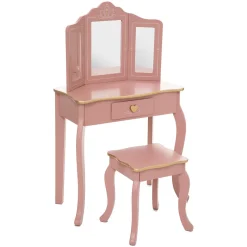 Toucador SISSI com tamborete rosa velho