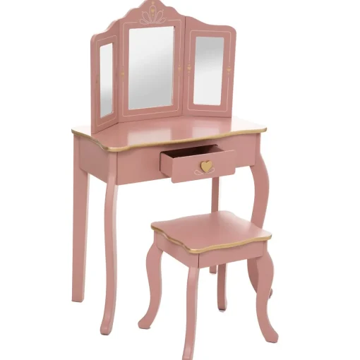 Toucador SISSI com tamborete rosa velho
