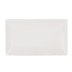 Travessa ELITE branca em cerâmica 15x25cm