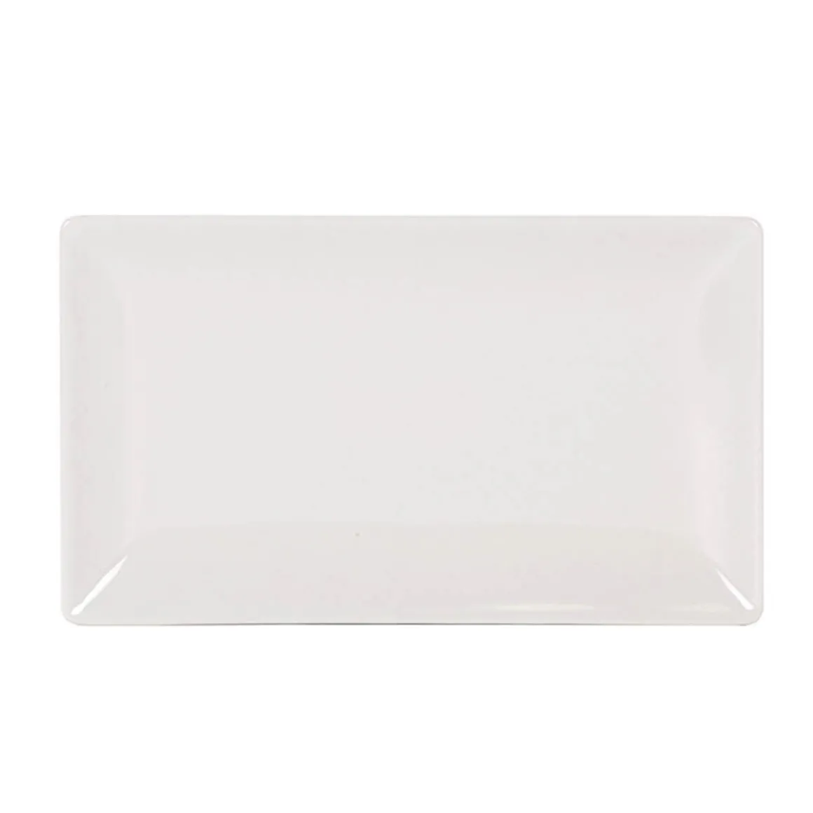 Travessa ELITE branca em cerâmica 15x25cm