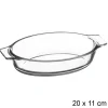 Travessa oval de vidro 20cm