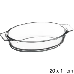 Travessa oval de vidro 20cm
