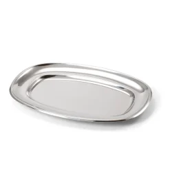 Travessa oval em inox 23x30cm