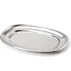 Travessa oval em inox 26x35cm