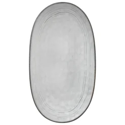 Travessa oval FLOWER azul 21x37cm