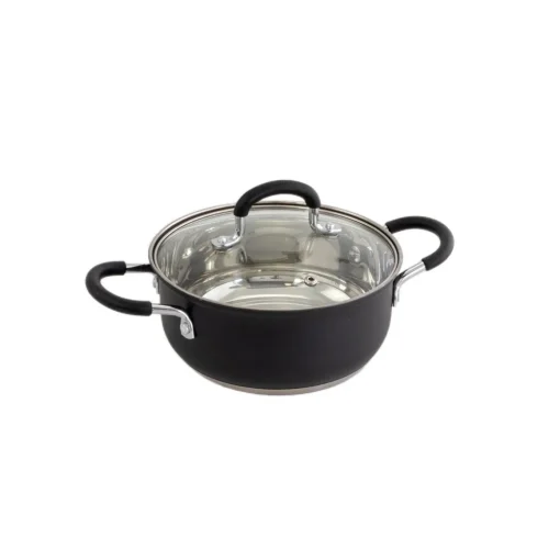 Trem de cozinha 5 peças preto em inox