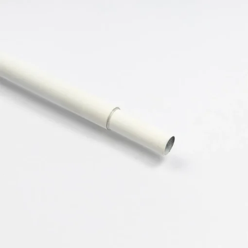 Tubo de ferro forjado extensível branco mate 185-350cm
