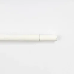 Tubo de ferro forjado extensível branco mate 185-350cm