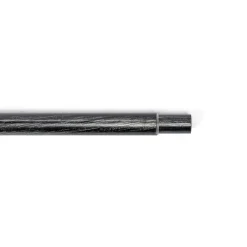 Tubo de ferro forjado extensível preto e prateado 185-350cm