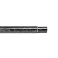 Tubo de ferro forjado extensível preto e prateado 185-350cm