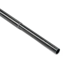 Tubo de ferro forjado extensível preto e prateado 185-350cm