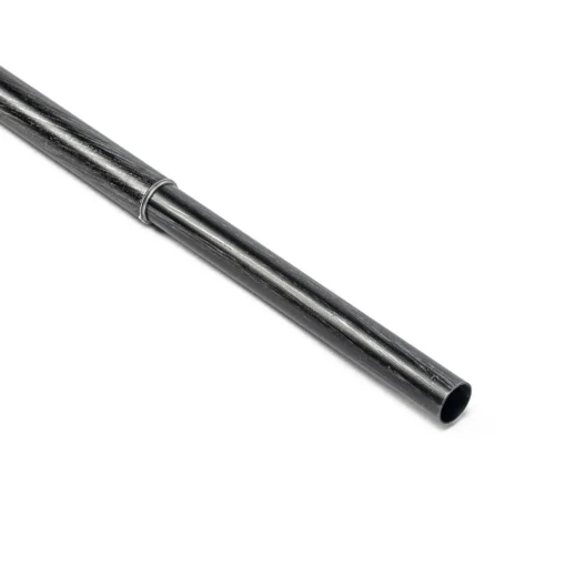 Tubo de ferro forjado extensível preto e prateado 185-350cm