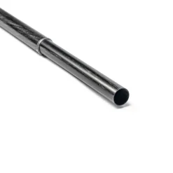 Tubo de ferro forjado extensível preto e prateado 185-350cm