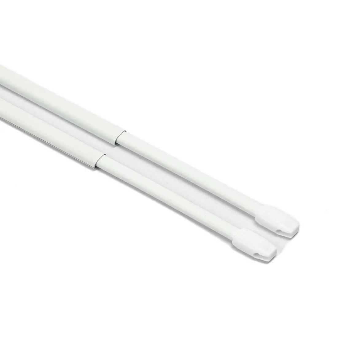 Varão extensível oval branco 110-140cm
