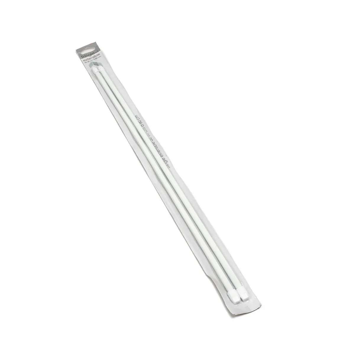 Varão extensível oval branco 110-140cm