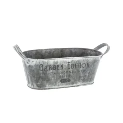 Vaseira GARDEN EDITION cinza em zinco 25,5cm