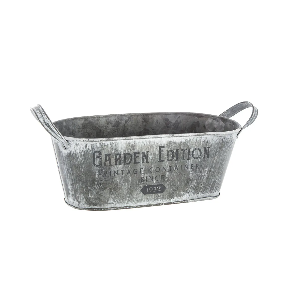 Vaseira GARDEN EDITION cinza em zinco 25,5cm