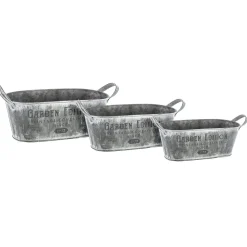 Vaseira GARDEN EDITION cinza em zinco 25,5cm