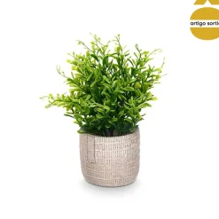 Vasinho com planta artificial 18cm