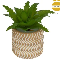 Vasinho com planta suculenta artificial 7cm
