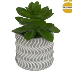 Vasinho com planta suculenta artificial 7cm