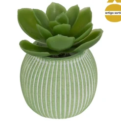 Vasinho com planta suculenta artificial 7cm