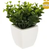 Vasinho de cerâmica com planta artificial verde