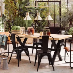 Vasinho de cerâmica preto com planta artificial CARAVANE