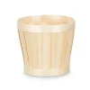 Vaso bege em bambu 15cm