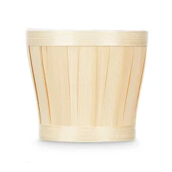 Vaso bege em bambu 15cm
