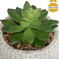 Vaso buda com planta artificial 13,5cm