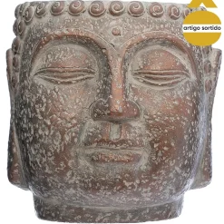 Vaso buda em cimento 18cm
