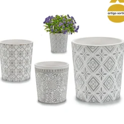 Vaso cinza em cerâmica 12,5cm