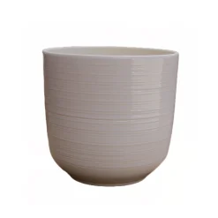 Vaso cinza riscado em cerâmica 17cm