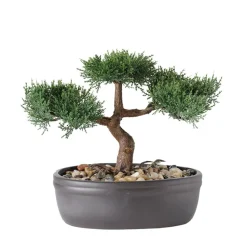 Vaso com bonsai artificial