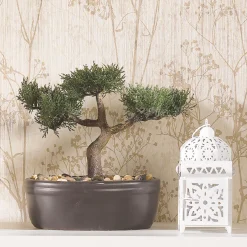 Vaso com bonsai artificial
