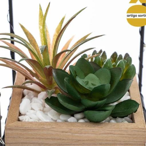 Vaso com casa led com planta
