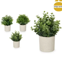 Vaso com flores verdes 21cm