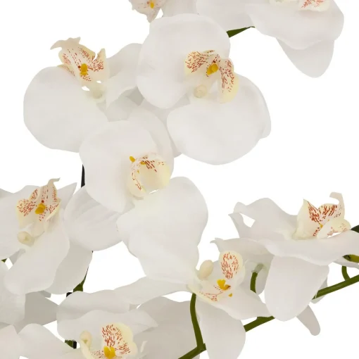 Vaso com orquídea artificial MICK branca 80cm