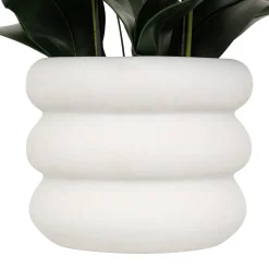 Vaso com orquídea artificial MICK branca 80cm