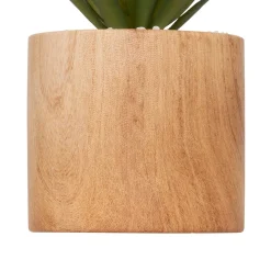 Vaso com planta artificial SOA em cerâmica efeito madeira 17,5cm