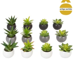 Vaso com planta artificial 13cm