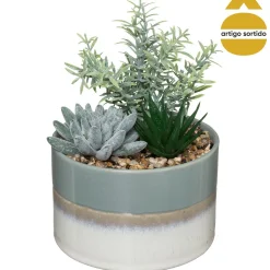 Vaso com planta artificial HOUSE 18cm