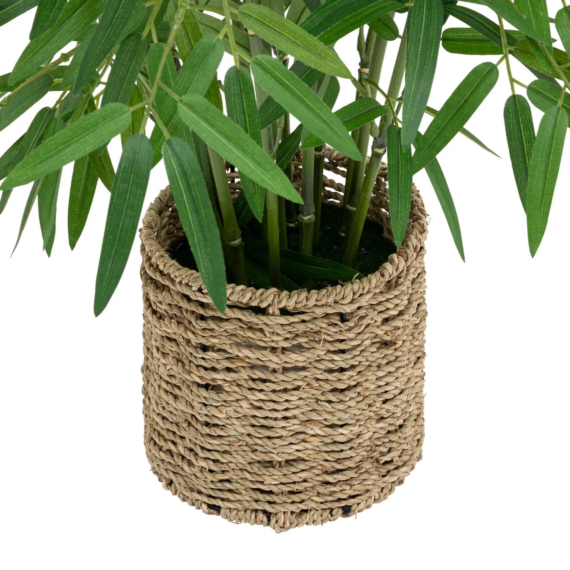 Vaso com planta bambu artificial verde 100cm