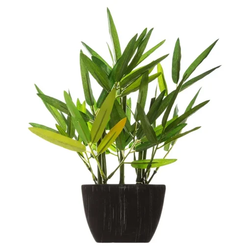 Vaso com planta de bambu artificial