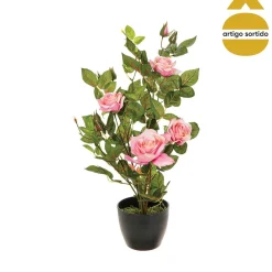 Vaso com roseira artificial 50cm