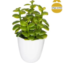Vaso com suculentas artificiais 18cm
