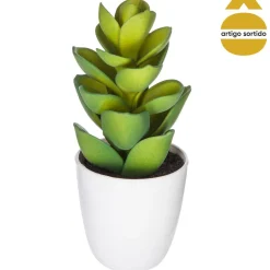 Vaso com suculentas artificiais 18cm