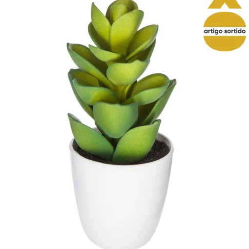 Vaso com suculentas artificiais 18cm